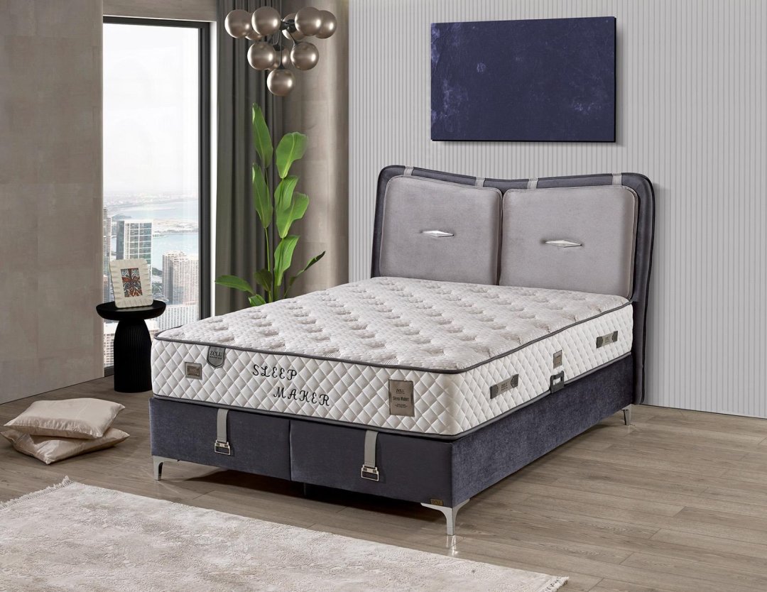 SLEEP MAKER BED BASE HEADBOARD SET